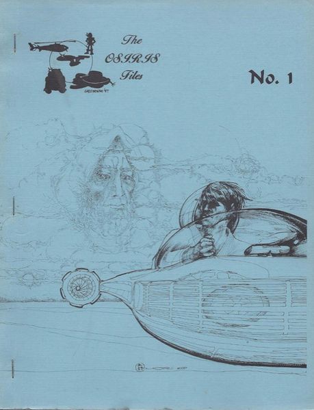 OSIRIS FILES magazine side cover Issue 1  1987