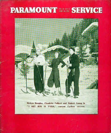 PARAMOUNT SERVICE magazine side cover 26 June 1937