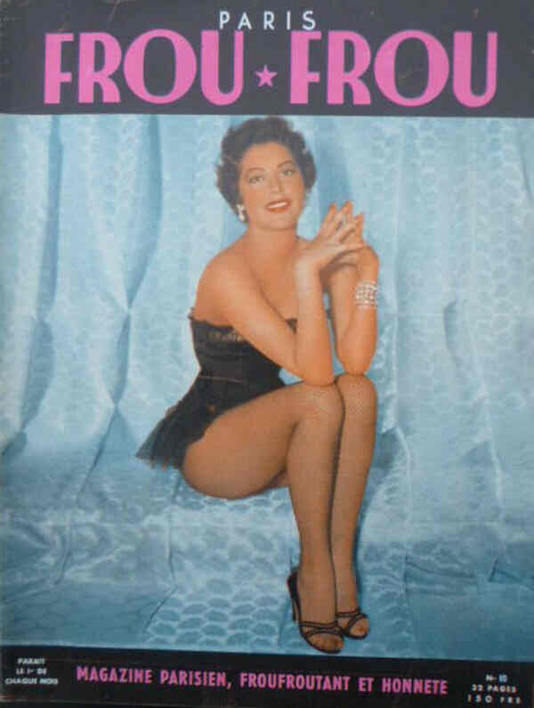 PARIS FROU FROU magazine side cover Issue 10  1954