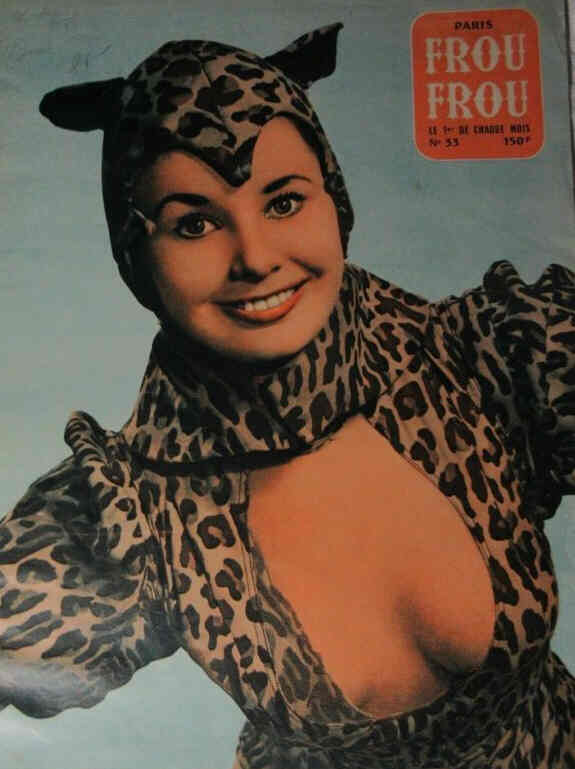 PARIS FROU FROU magazine side cover Issue 33  1957