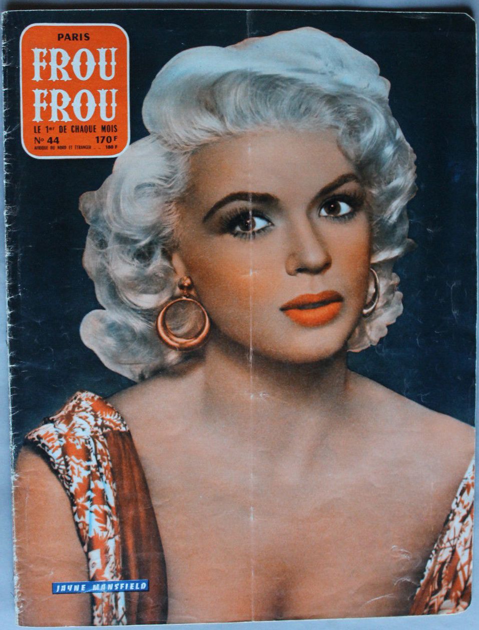 PARIS FROU FROU magazine side cover Issue 44  1958