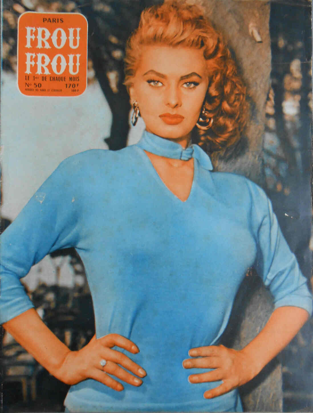 PARIS FROU FROU magazine side cover Issue 50  1959