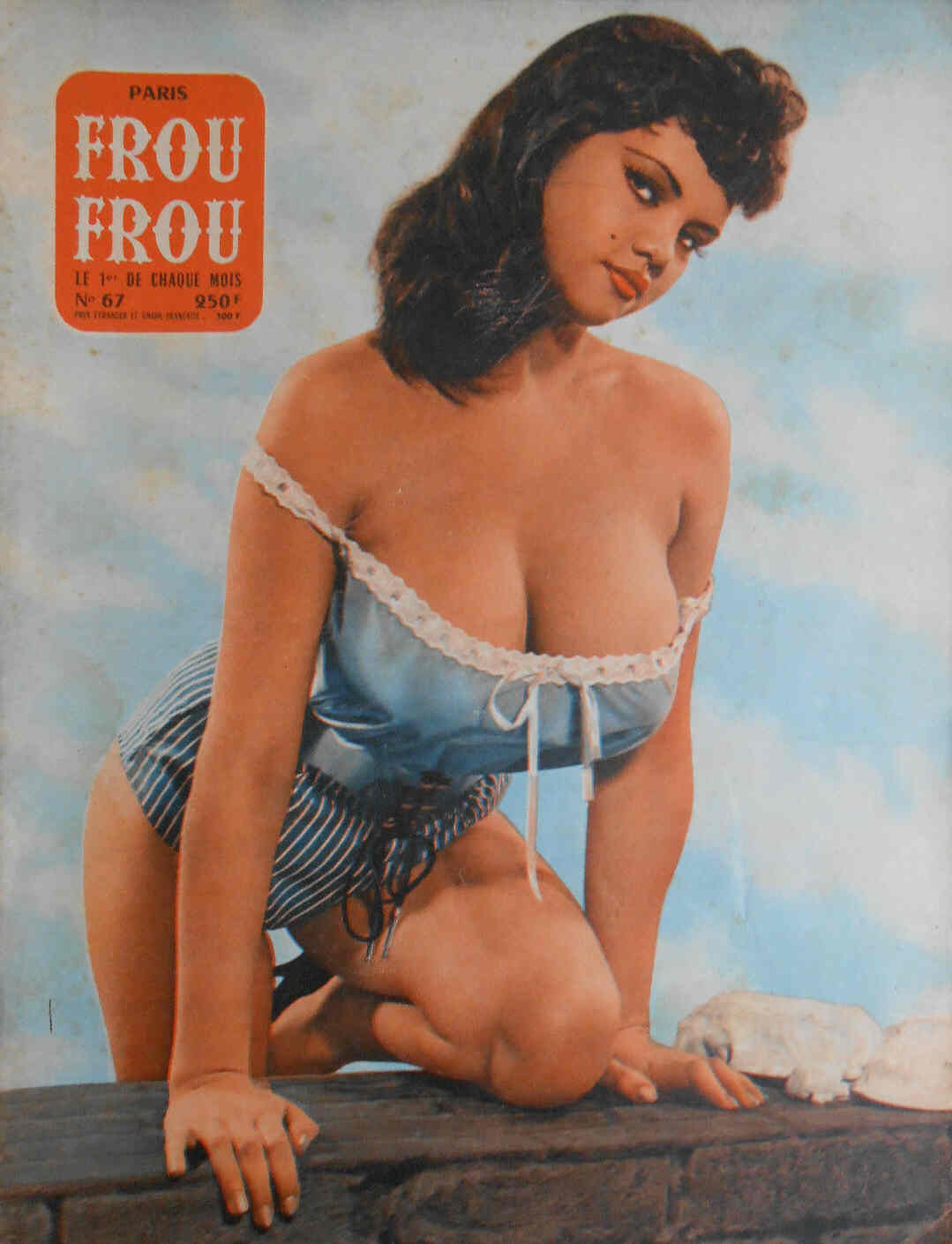 PARIS FROU FROU magazine side cover Issue 67  1957