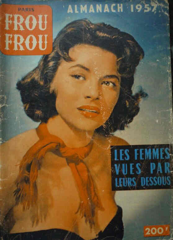 PARIS FROU FROU magazine side cover  Almanac  1957