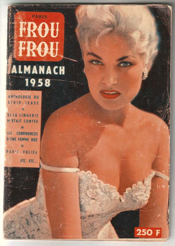 PARIS FROU FROU magazine side cover  Almanac  1958