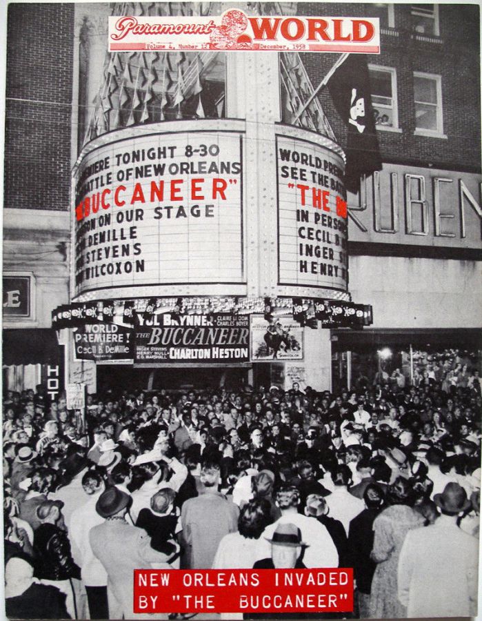 PARAMOUNT WORLD magazine side cover  December 1958
