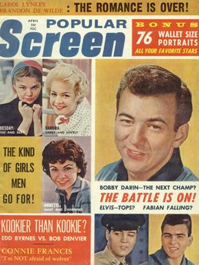 POPULAR SCREEN (1959) magazine side cover April 1960