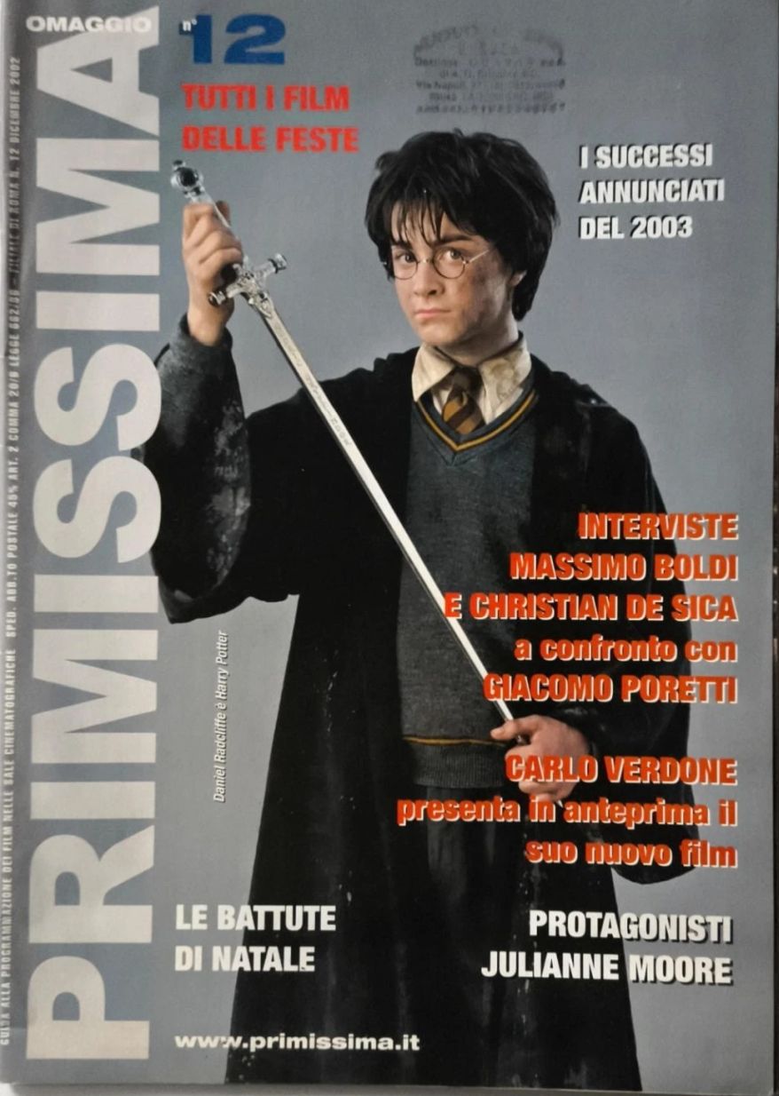 PRIMISSIMA magazine side cover  December 2002