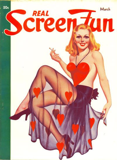 REAL SCREEN FUN magazine side cover Issue 41  Vol 4 # 5 March 1938