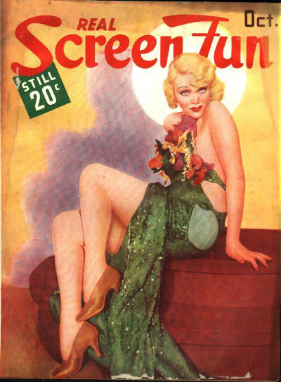 REAL SCREEN FUN magazine side cover Issue 47  Vol 4 # 11 October 1938