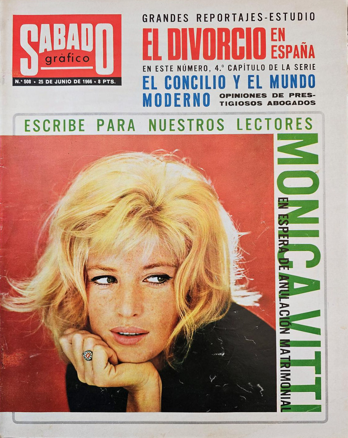 SABADO GRAFICO magazine side cover Issue 508 25 June 1966