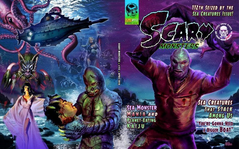 SCARY MONSTERS magazine side cover Issue 112  April 2019