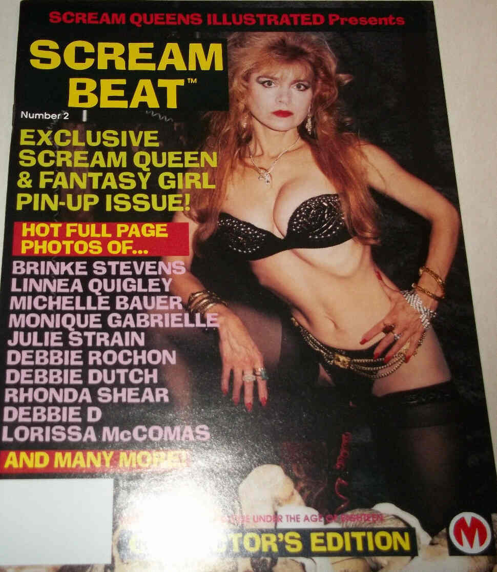 SCREAM QUEENS ILLUSTRATED magazine side cover  SCREAM BEAT 2  1995