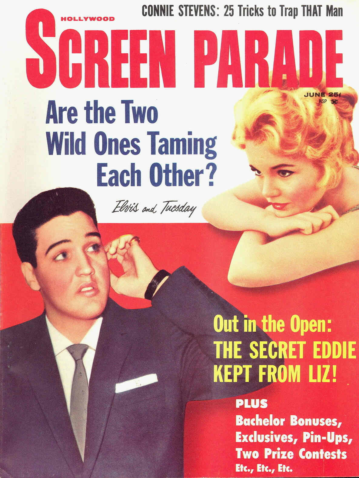 HOLLYWOOD SCREEN PARADE magazine side cover June 1961