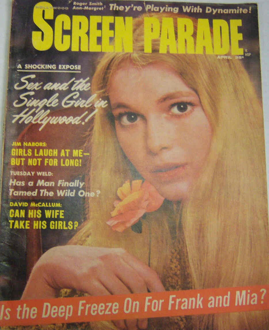 HOLLYWOOD SCREEN PARADE magazine side cover April 1966