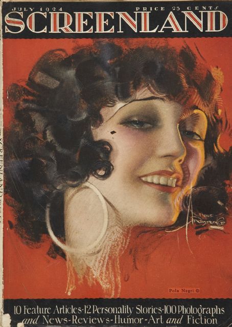 SCREENLAND magazine side cover July 1924