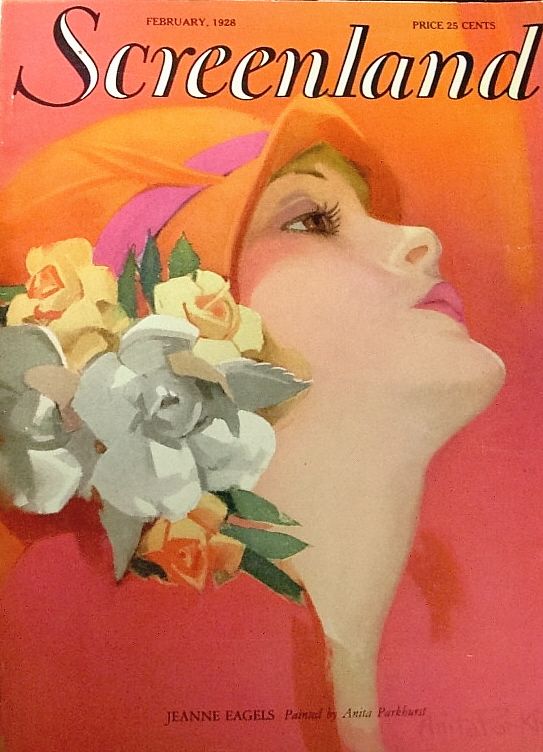 SCREENLAND magazine side cover February 1928