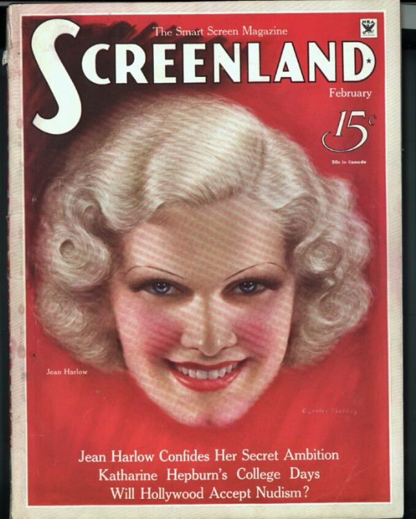 SCREENLAND magazine side cover February 1934