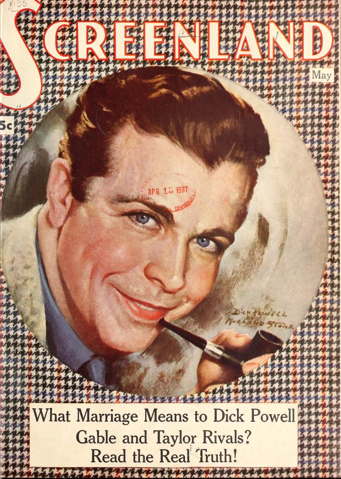 SCREENLAND magazine side cover May 1937