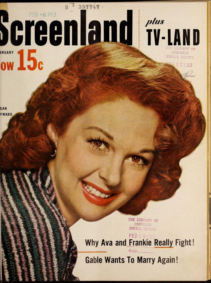 SCREENLAND magazine side cover February 1953