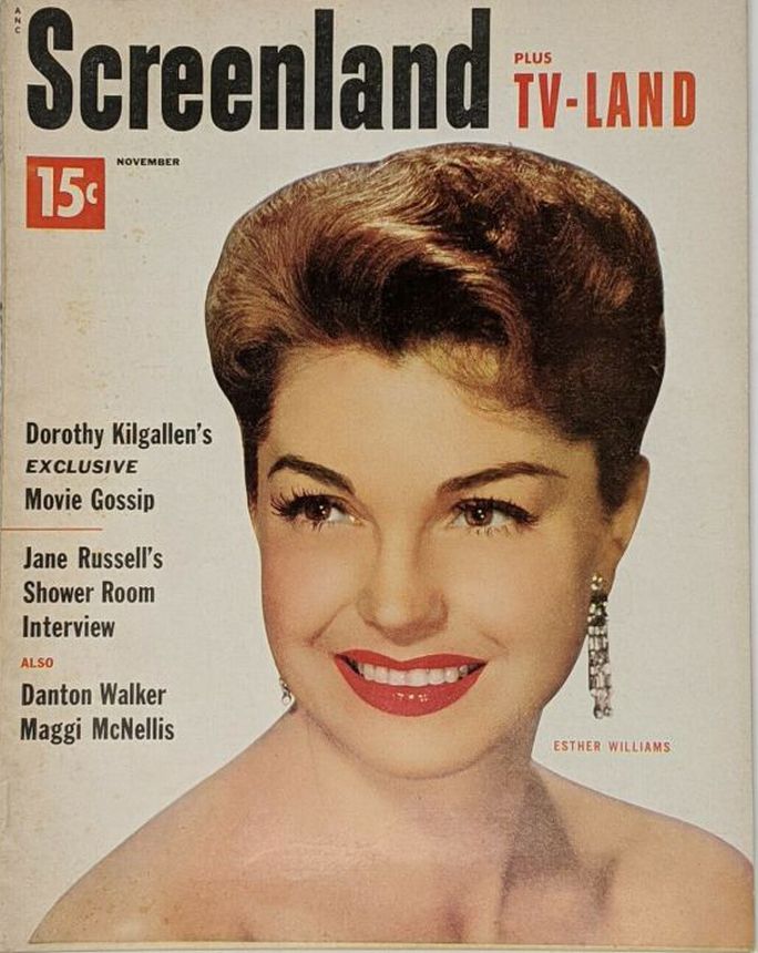 SCREENLAND magazine side cover November 1953