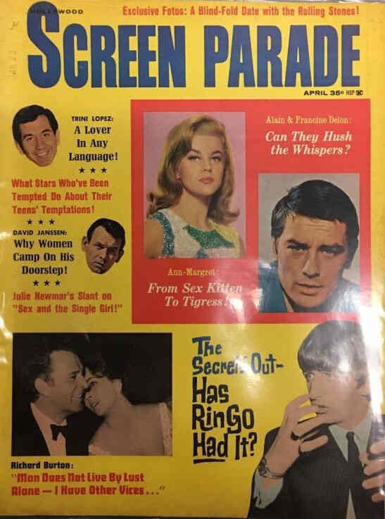 HOLLYWOOD SCREEN PARADE magazine side cover April 1960