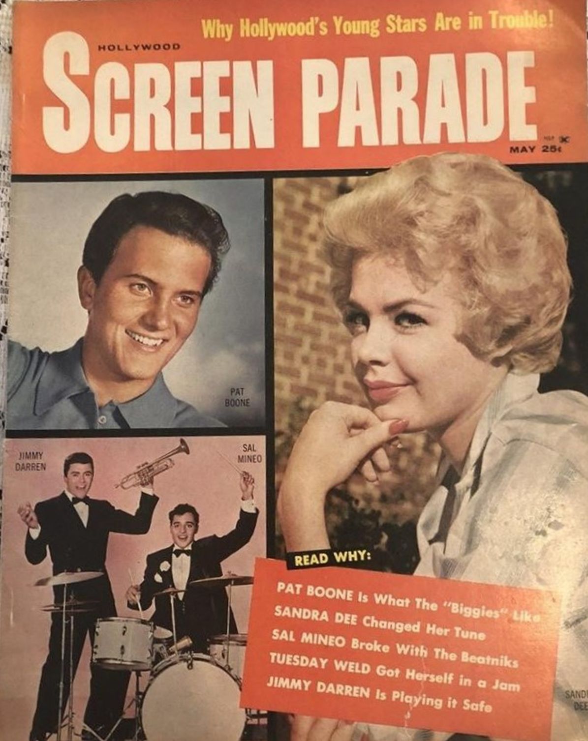HOLLYWOOD SCREEN PARADE magazine side cover  May 1960