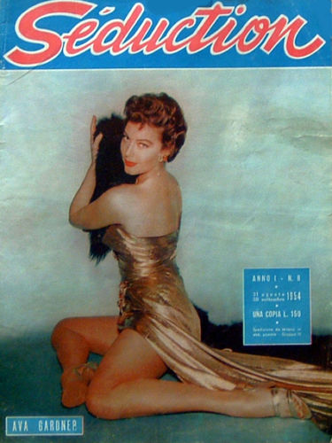 SEDUCTION (ITALY) magazine side cover Issue 8 August 1954