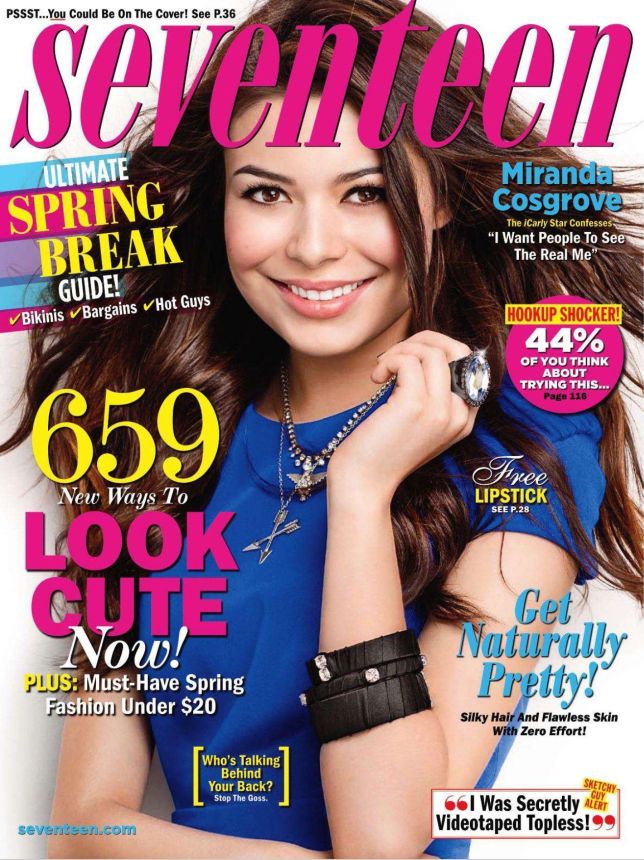 SEVENTEEN magazine side cover  March 2011