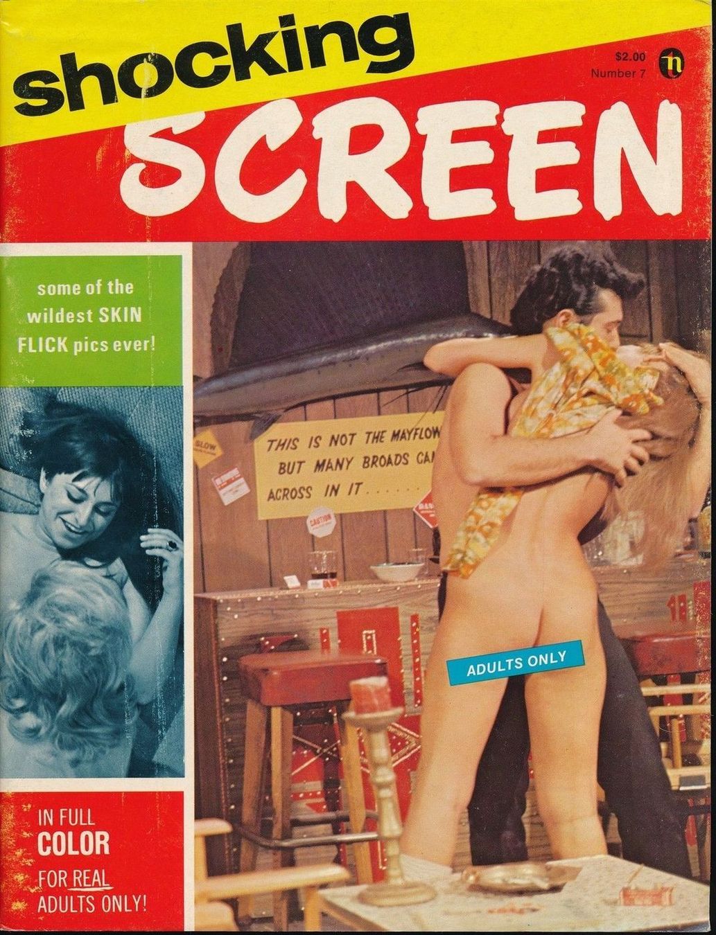 SHOCKING SCREEN magazine side cover Issue 7 November 1969