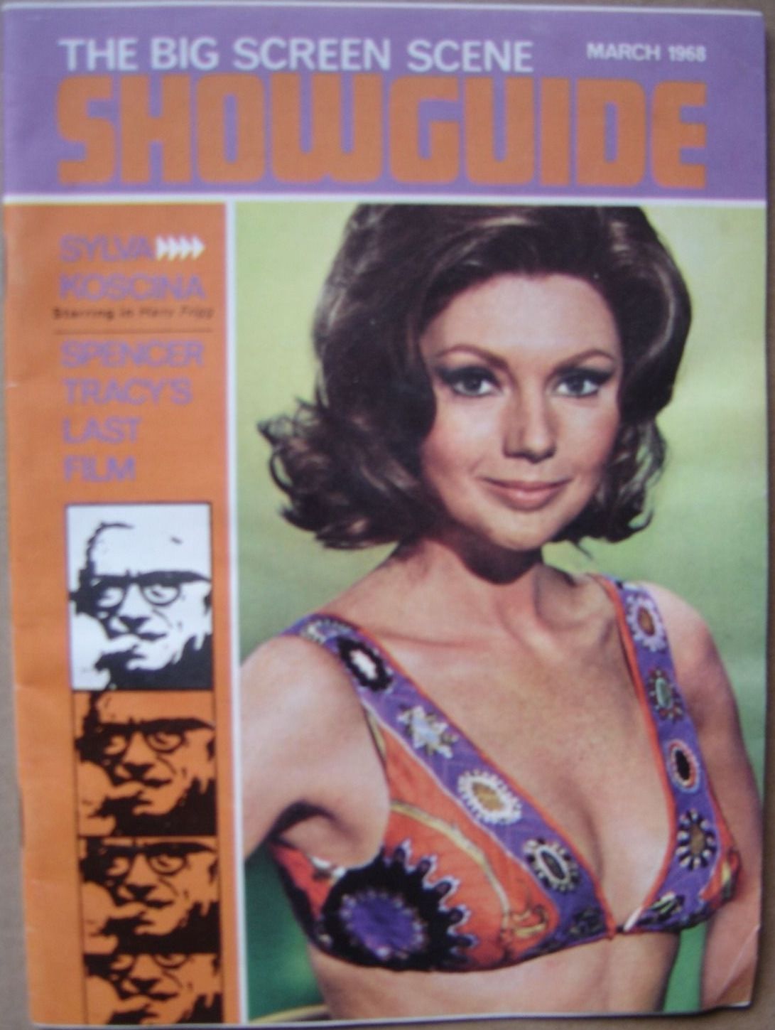SHOWGUIDE magazine side cover March 1968