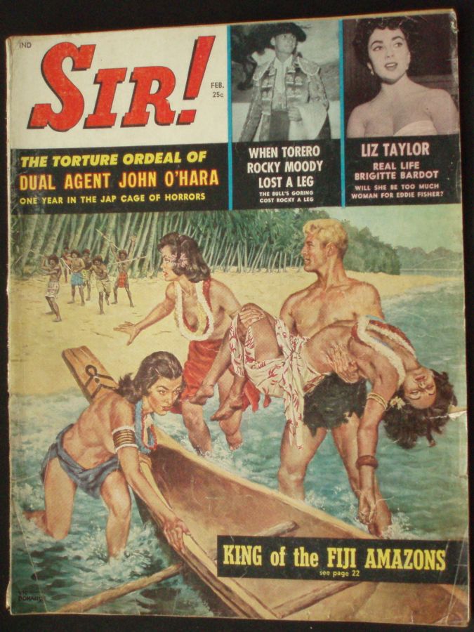 SIR! magazine side cover February 1959