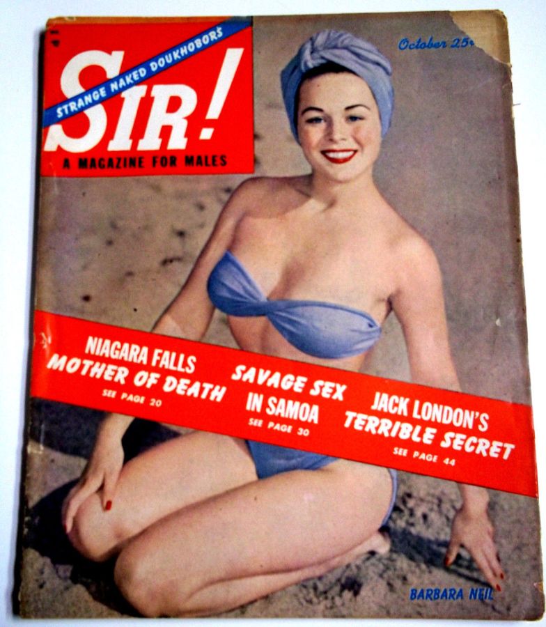 SIR! magazine side cover  October 1950