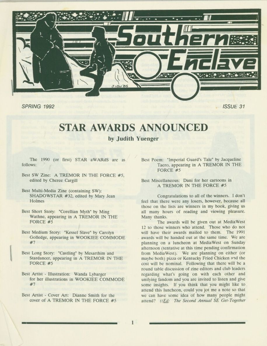 SOUTHERN ENCLAVE magazine side cover Issue 31 Spring 1992