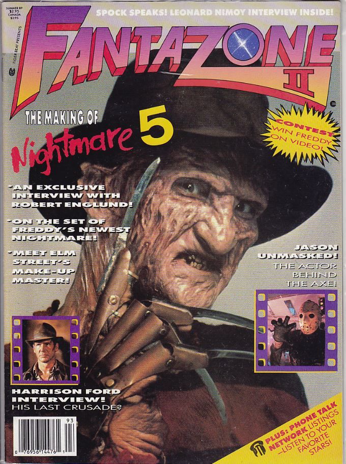 SUPERSTAR FACTS AND PICS magazine side cover Issue 2 Summer 1989
