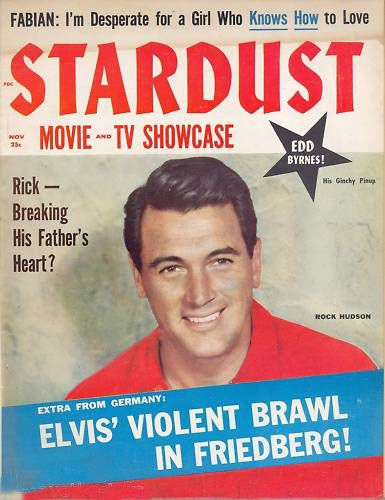 STARDUST (USA) magazine side cover Issue 3 November 1959