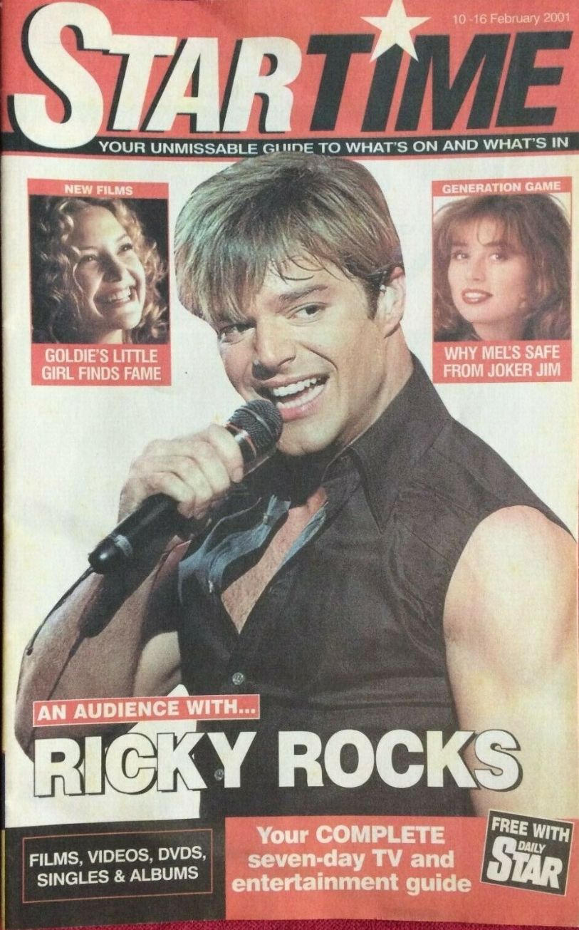 STAR TIME (UK) magazine side cover 10 February 2001