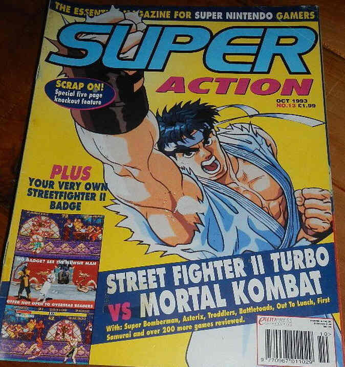 SUPER ACTION magazine side cover Issue 13  October 1993