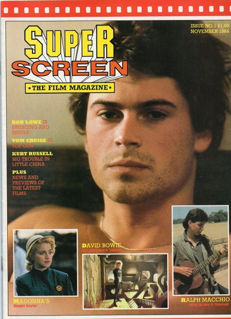 SUPER SCREEN magazine side cover Issue 1 November 1986