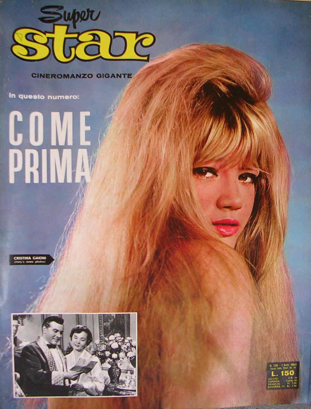 SUPER STAR CINEROMANZO GIGANTE magazine side cover Issue 120 September 1964