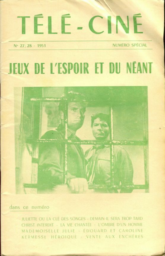 TELECINE magazine side cover Issue 27-8   1951