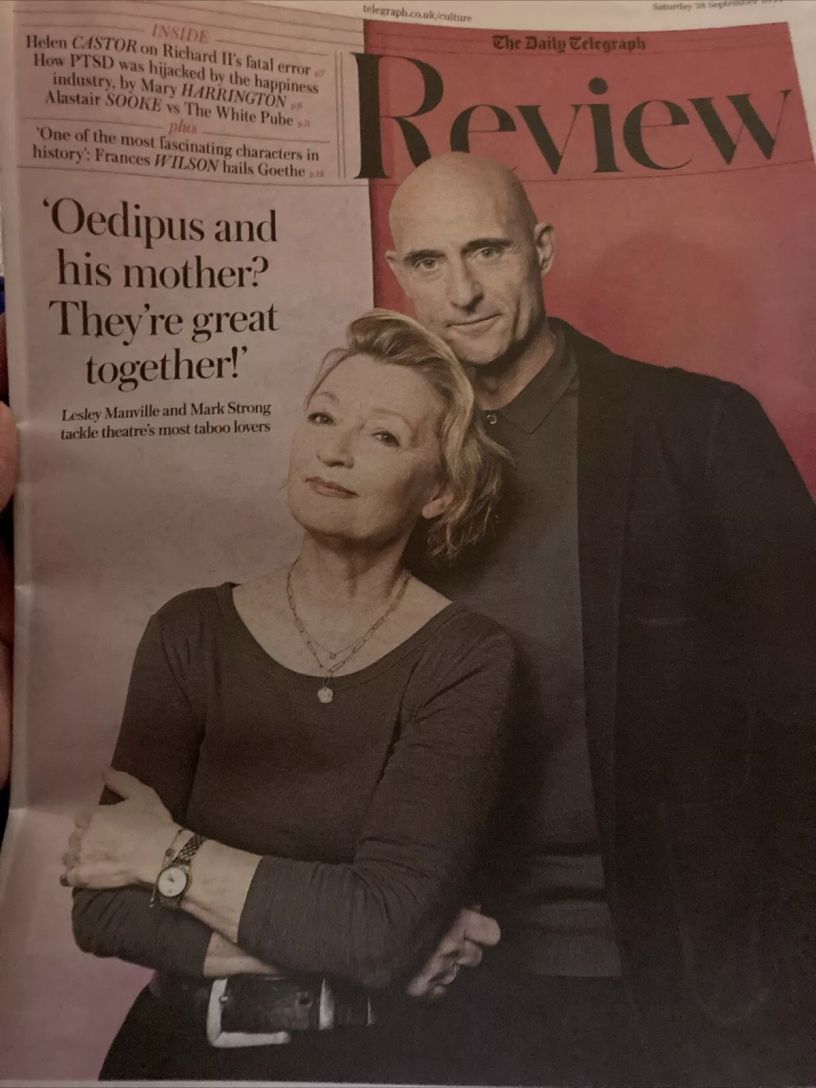 TELEGRAPH REVIEW magazine side cover 28 September 2024