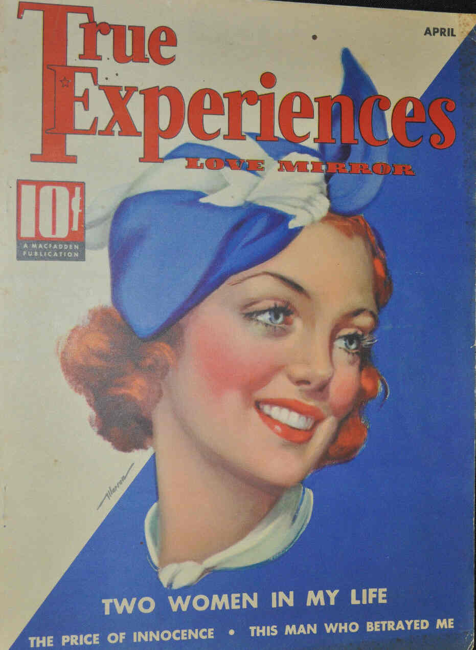 TRUE EXPERIENCES magazine side cover April 1937