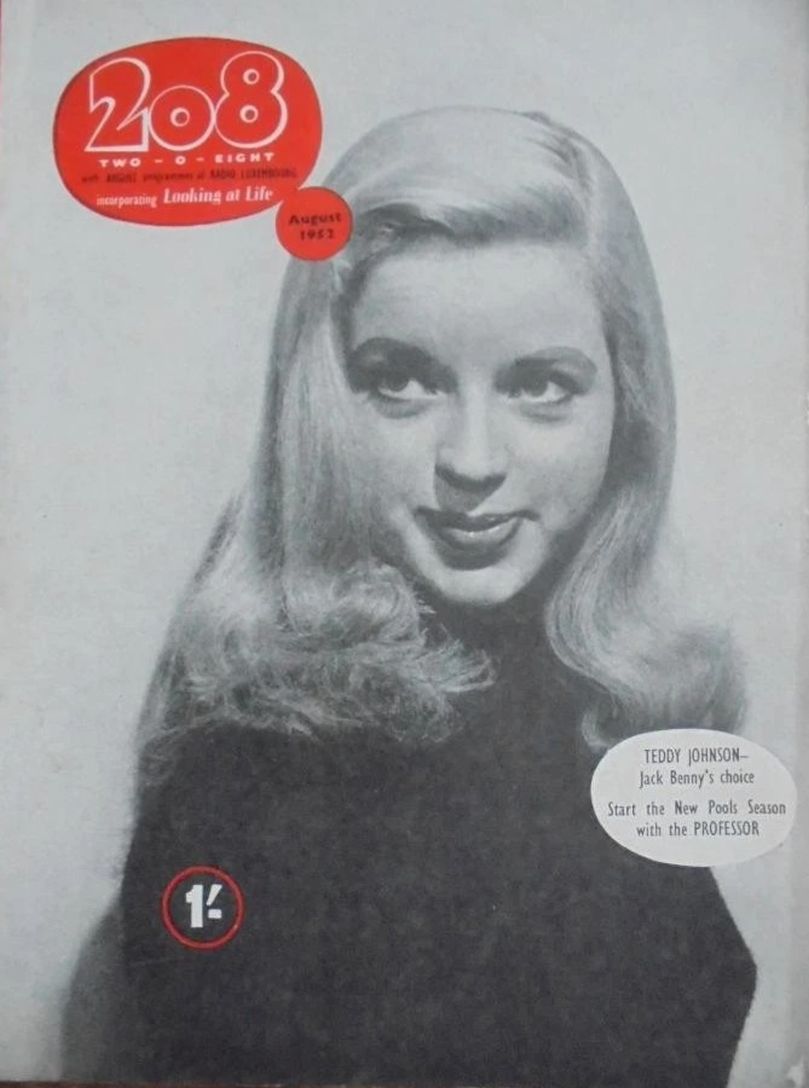 208 AND VIEW magazine side cover  August 1952