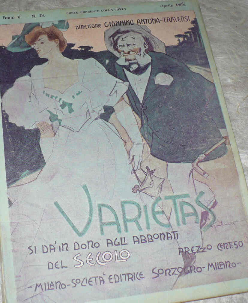 VARIETAS magazine side cover Issue 48 April 1908