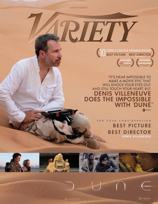 VARIETY magazine side cover 12 January 2022