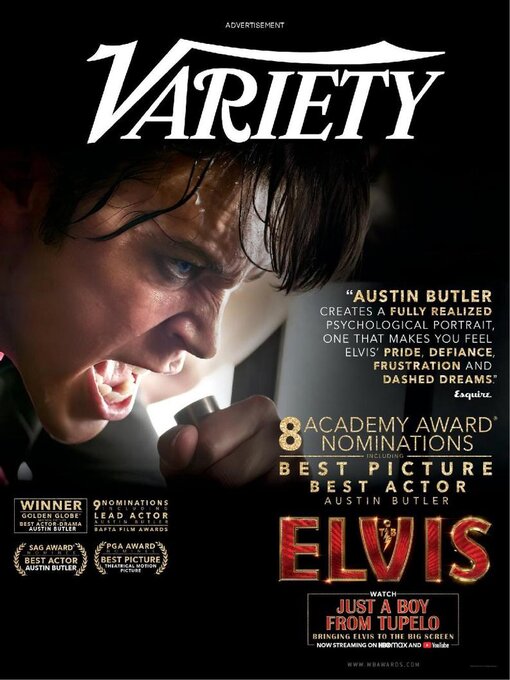 VARIETY magazine side cover 15 February 2023