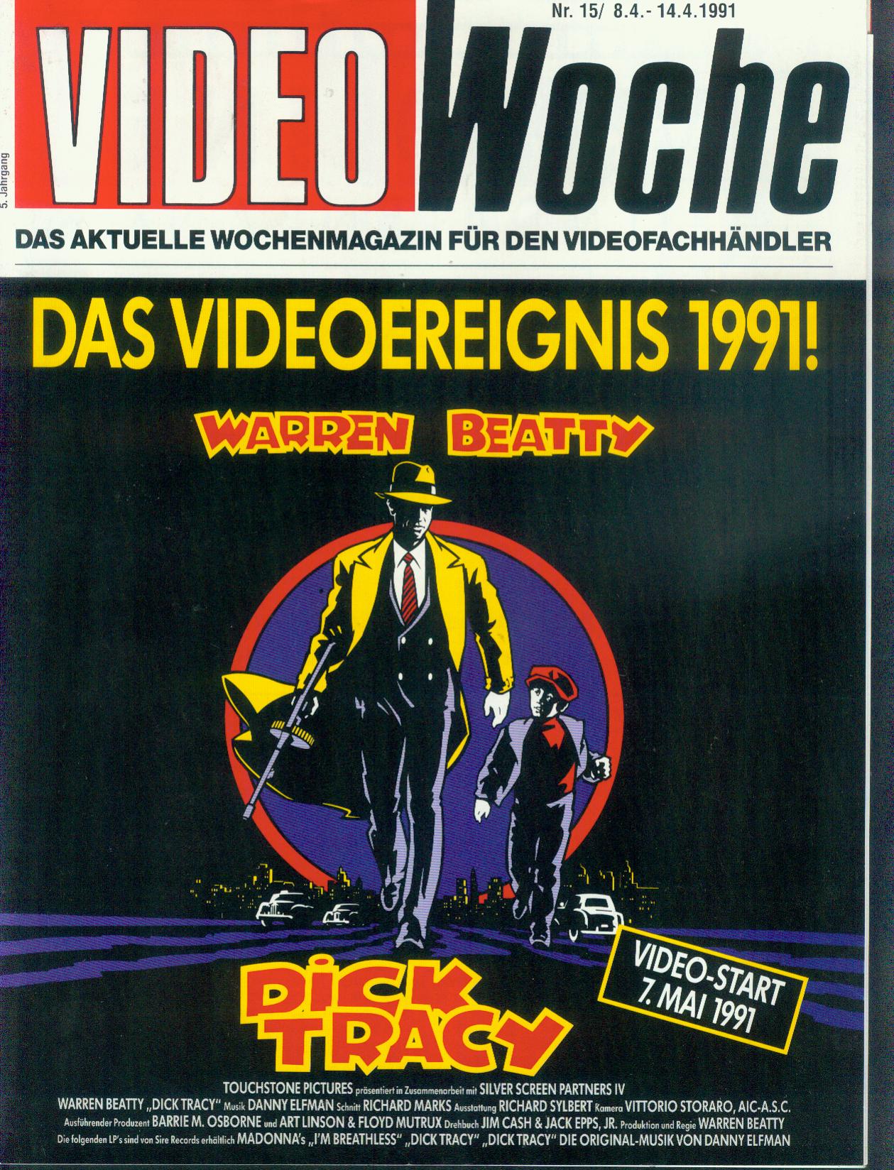 VIDEOWOCHE magazine side cover Issue 15   1991