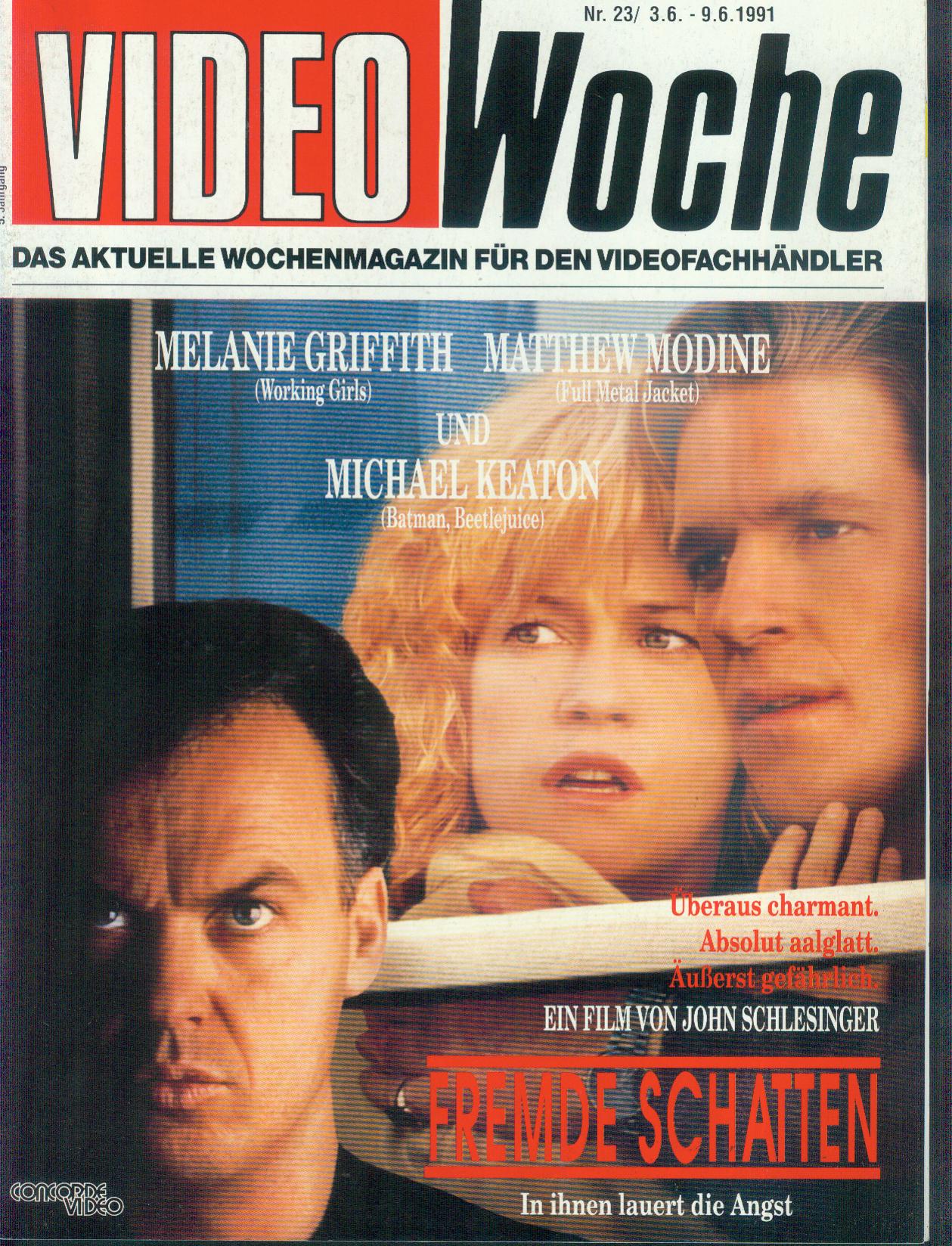 VIDEOWOCHE magazine side cover Issue 23   1991
