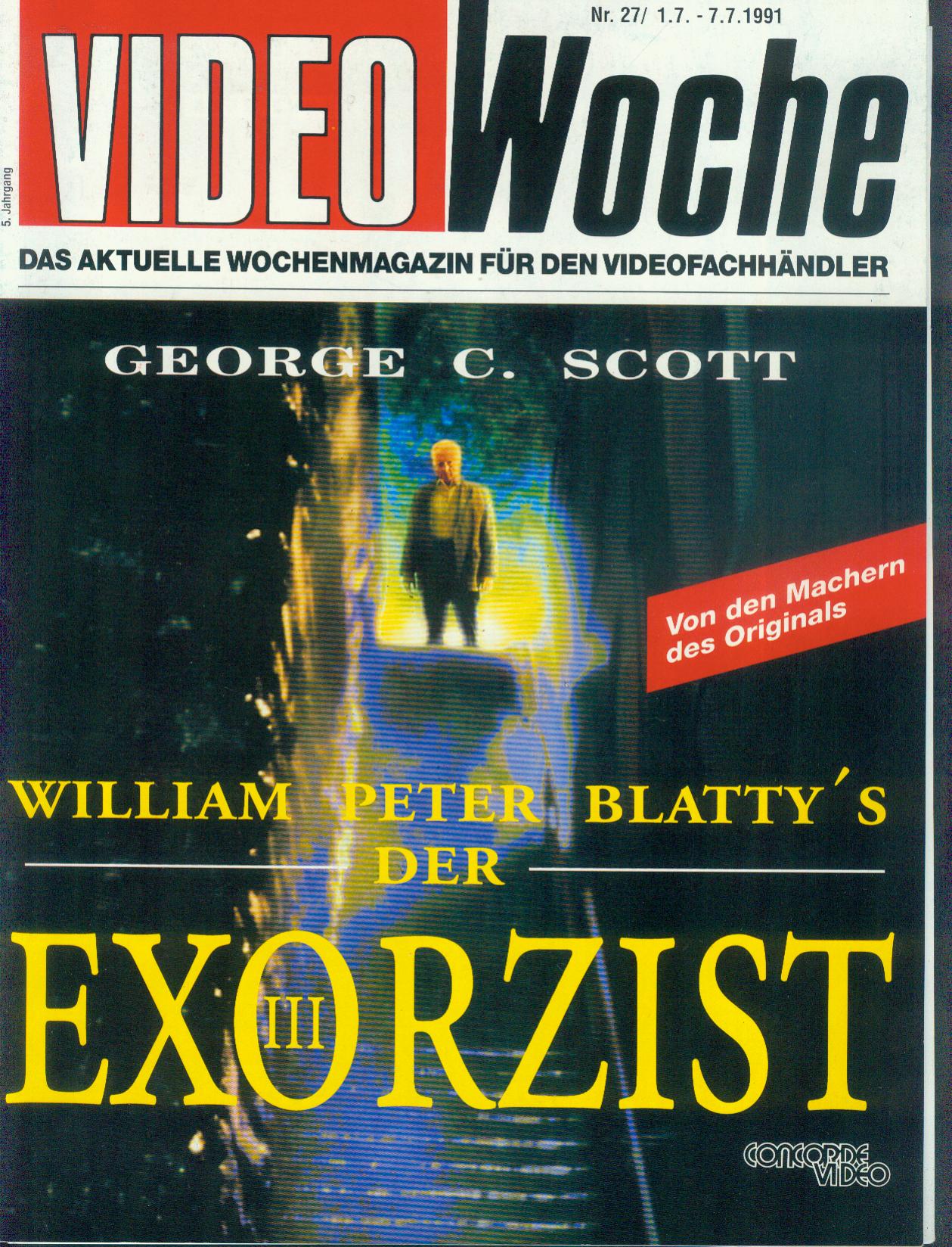 VIDEOWOCHE magazine side cover Issue 27   1991